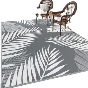 Tapis de pique-nique rectangulaire pliable, tapis de plage portable d'extérieur, gris, noir, marron, matériau plastique mélangé - Product Image 3