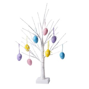 24inch Pin hoạt động USB thắp sáng cây phục sinh với bộ đếm thời gian Led cây Bạch Dương với 8 Trứng Đồ trang trí trong nhà bàn trung tâm ánh sáng - Product Image 3