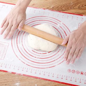 <span class=keywords><strong>Tapis</strong></span> de cuisson en <span class=keywords><strong>silicone</strong></span> avec rouleau à pâtisserie en bois de hêtre Rouleau à pâte à pâtisserie rouge <span class=keywords><strong>pour</strong></span> pizza tarte pâtes biscuits-Outils de pâtisserie de qualité supérieure - Product Image 1