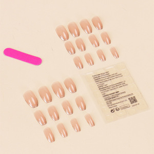 Bảy ngày của tôi bz1214 Vụ Nổ xuyên biên giới mặc áo giáp bán buôn ngắn màu nude lấp lánh đơn giản vá móng tay nhẹ phong cách sang trọng 24 - Product Image 3