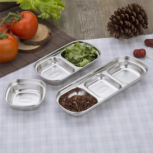 Plato pequeño de acero inoxidable de alta calidad con patrón de planta Pedido mínimo 50 piezas para <span class=keywords><strong>restaurante</strong></span> de barbacoa <span class=keywords><strong>coreano</strong></span> - Product Image 4