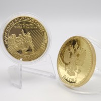 Pièces Commémoratives Vierge en Laiton Antique Rares, Collection Métal Personnalisée, Pièces Euro Or de Défi en Gros