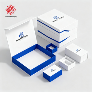 Baoren vente en gros Boîte d'emballage d'impression de cadeau Boîtes de papier cadeau pliantes pour cadeau Boîte d'emballage de fleurs Boîte de papier à fermeture magnétique - Product Image 1