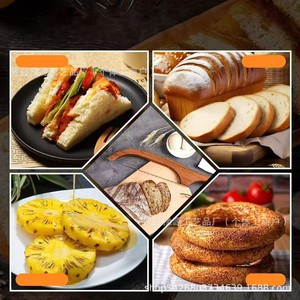 Sierra para cortar pan con mango de madera, hoja de acero inoxidable de 27 cm con borde dentado para baguette y tostadas, herramienta de cocina duradera - Product Image 3