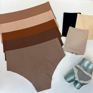 Sous-vêtements pour femmes, couleur unie, une pièce, sans couture, taille mi-haute, confortables, élastiques, de haute qualité - Product Image 1