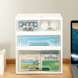 Boîte de rangement transparente en plastique pour médicaments, boîte de rangement écologique pour masques médicaux jetables