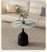 Ensemble de tables basses en pierre microcristalline translucide de design italien pour le salon, table d'appoint moderne minimaliste