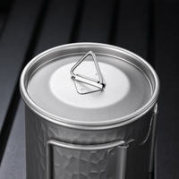 Mug à café portable haut de gamme en titane pur de style chinois pour le camping en plein air, modèle Ta8307CW, pour un usage occasionnel