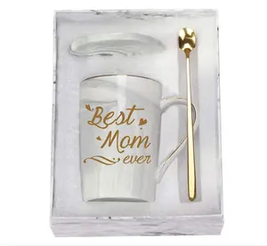 Quà Tặng Ngày của mẹ 2024 mẹ tốt nhất bao giờ hết cà phê Mug Set với nắp và muỗng bà mẹ ngày Hộp quà tặng bộ cho các bà mẹ ngày - Product Image 1
