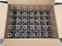 Bouteilles en verre transparent Flint personnalisées en gros, 200 ml, 375 ml, 500 ml, à col long, pour vin glacé, avec bouchons