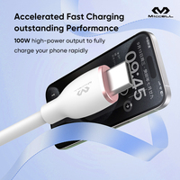 Miccell Pd 60W tipo C cable de carga rápida silicona tipo C a tipo C cable cargador rápido para Samsung note 10