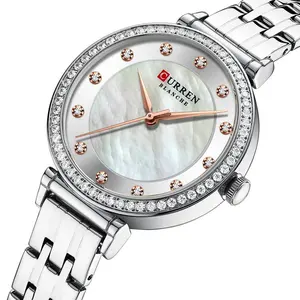 Новые кварцевые 9087 наручные часы для женщин ювелирные изделия с пряжкой японский механизм Элегантные Очаровательные алмазные Женские кварцевые часы