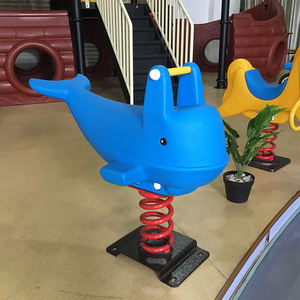 مجموعة ملاهي ملاهي خارجية بشهادة TUV طقم ملاهي للتزلج و التأرجح من البلاستيك دمية ركوب الخيل بطلب مرتفع - Product Image 3