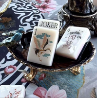 Prévente - Nouveauté très demandée : Ensemble de Mahjong en acrylique de style américain moderne Imperial Bloom, Tuiles de Mahjong Jiangxiperfect, Jeux de cartes, Poker