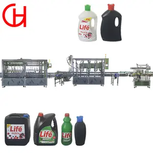 Automatic Plastic Bottle Anti Corrosive Acid Liquid Chlorine Fluid Cleaner Bleach Filling Machine Line