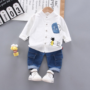 Conjuntos de Ropa Infantil Casual de Alta Calidad al por Mayor, Camisetas para Niños y Pantalones Caqui, Conjunto de 2 Piezas - Product Image 4