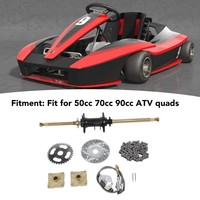 Kit d'essieu arrière de 812mm en métal haute résistance Performance stable pour ATV Quads Go Kart Drift Trike