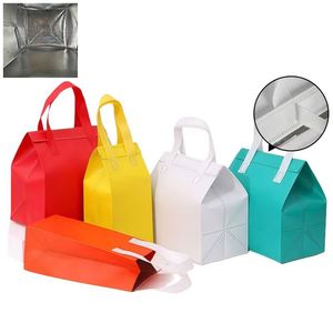 Sac fourre-tout réutilisable en non-tissé biodégradable, écologique, avec logo personnalisé, taille moyenne, à poignées, très vendu - Product Image 1
