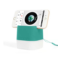 Mini haut-parleur portable en plastique avec support de téléphone, lumière LED RGB, prise en charge de la carte TF, lecture USB, portable pour l'extérieur, compatible avec la connexion sans fil 5.3