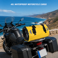 Sac à dos étanche pour moto 40L en microfibre et cuir synthétique pour garçons, idéal pour les voyages et le rafting en extérieur