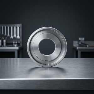 Bague métallique argentée usinée avec précision SYNCHRO, composant forgé circulaire - Product Image 3