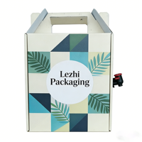 Conteneur à café chaud personnalisé pour restaurant, 1l 3l 5l, boîte à emporter en carton kraft pour café, boîte de transport de boissons pour café