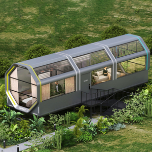 モダンなハイテク高級屋外ホテルオクタゴンスペースリビングカプセル容器天窓ステンレス耐水 - Product Image 4