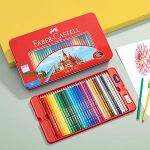 Crayons de couleur <span class=keywords><strong>Faber</strong></span>-<span class=keywords><strong>castell</strong></span>, ensemble de crayons de couleur à base d'huile pour étudiants, 100 couleurs, série Castle, boîte en fer rouge - Product Image 5