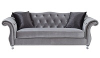 Ensemble de canapés sectionnels Chesterfield capitonnés de style européen moderne, avec cadre en bois massif inclinable, pour appartement, atelier, centre commercial, entrepôt