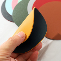 Sous-verres en cuir PU personnalisés en gros avec logo, ronds, imperméables, antidérapants, résistants à la chaleur, pour la maison et les cadeaux d'entreprise