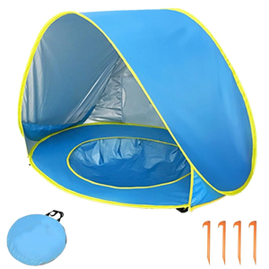 Unisex Outdoor Sports Tent Kids <b>Sunscreen</b> Red Swimming Pool Playhouse Large Space Waterproof Portable Triangle Frame Indoor Play - Product Image 1