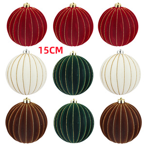 เครื่องประดับตกแต่งต้นคริสต์มาสคุณภาพสูง สีแดงทองขาว ดีไซน์สวยงามสไตล์บ้าน  ลูกบอลคริสต์มาส - Product Image 1