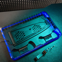 Support de station d'accueil de chargeur rapide noir transparent pour station de refroidissement de contrôleur de console mince PS5 avec accessoires essentiels pour les joueurs