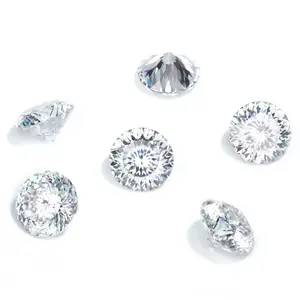 Portekizce kesim moissanit taş 8.0mm 1 sepeti 2 karat 3Ct yuvarlak şekil VVS beyaz kuş yuvası şekil Moissanite elmas