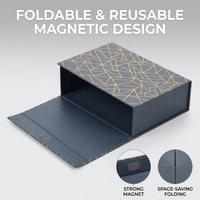 Boîte cadeau à fermeture magnétique personnalisée de haute qualité avec logo, en carton rigide premium pour gadgets et accessoires technologiques