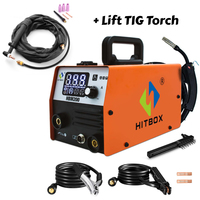 Durabilité HITBOX sans gaz 3 en 1 MIG TIG MMA AC DC IGBT onduleur soudage MIG HBM200 soudeur machine à souder