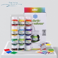 Peintures acryliques non toxiques 25 ml pour artistes, peinture acrylique permanente pour vêtements et toiles