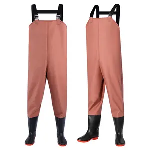 Câu cá không thấm nước waders quần chất lượng cao PVC Breathable Polyester Vải tùy chỉnh trung lập nhà sản xuất bán hàng trực tiếp