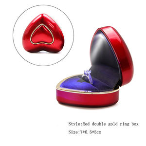 Boîte à bijoux magnétique à faible MOQ avec LED, emballage LED, vente directe usine, boîte à bijoux en velours avec lumière LED, boîtes à bagues de mariage avec éclairage LED - Product Image 2