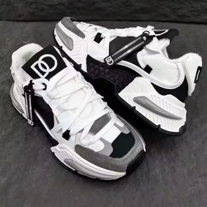 Sneakers décontractées de luxe de haute qualité, respirantes, en cuir véritable, semelle en caoutchouc, chaussures de sport pour femmes et hommes - Product Image 1