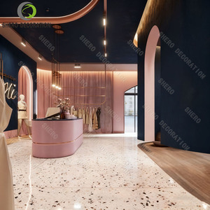 Présentoir de vêtements personnalisé <span class=keywords><strong>pour</strong></span> boutique de prêt-à-porter féminin, support d'affichage de vêtements <span class=keywords><strong>pour</strong></span> mobilier de magasin de vêtements - Product Image 2