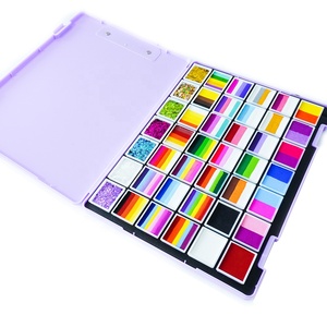 24-Color Gradient <strong>Face</strong> <strong>Paint</strong> <strong>Kit</strong> with Brushes &amp; Templates Non-Toxic Kid-Safe for EU US body painting supplies - Product Image 5