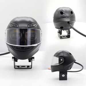 ไฟสปอร์ตไลท์หมวกกันน็อค Qideguan 18W LED สองสี ขาว-เหลือง สำหรับมอเตอร์ไซค์ ไฟภายนอก IP67 12V ความสว่างสูง - Product Image 4