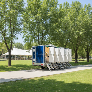 Toilettes portables de luxe pour remorque, toilettes mobiles avec réservoir d'égouts intégré - Product Image 1