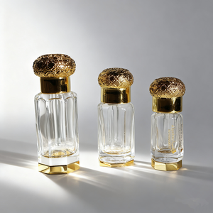 Commercio all'ingrosso 10ml di lusso fatto a mano lucido bottiglie di <span class=keywords><strong>olio</strong></span> di profumo di cristallo vuoto decorativo Attar tappo a vite ricaricabile - Product Image 2