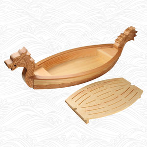 Bambus-contenedor de servicio extra grande para comida, bandeja de barco de <span class=keywords><strong>sushi</strong></span> y dragón para restaurante japonés, 100% - Product Image 1