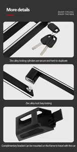 Accesorios para bicicletas, candado plegable de acero de aleación, MTB candado para <span class=keywords><strong>bicicleta</strong></span> de carretera, contraseña antirrobo, <span class=keywords><strong>bicicleta</strong></span> segura - Product Image 4