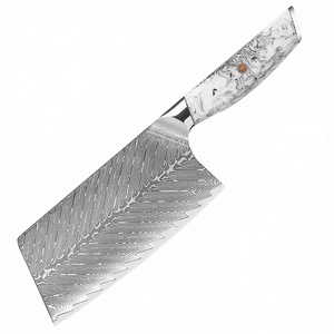 Cuchillo de Chef Chino de Acero de Damasco de 7 Pulgadas, Estilo Nuevo, con Mango Ambidiestro de Plástico - Product Image 4