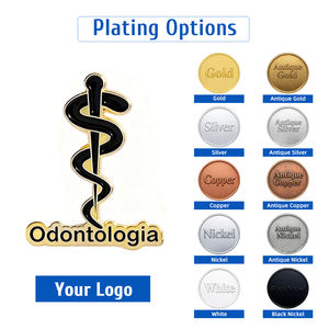 Broches personnalisées en émail souple avec symboles médicaux de radiologie, badges de rayons X et de risque biologique, broches métalliques pour la santé, prix direct usine ancienne. - Product Image 3