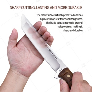 Couteau de Chef Multifonctionnel Personnalisable pour Cuisine DIY, Support OEM/ODM, Manche en Bois, Lame en Acier Inoxydable et Acier Martensitique - Product Image 2